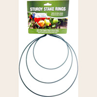 Gardener's Blue Ribbon® Green Sturdy Stake Plant Support Rings, 3 Pack