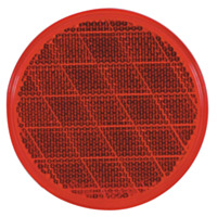 Optronics® Red 3" Round Self Adhesive Reflector