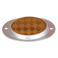 Optronics® Yellow 3" Armored Aluminum Screw Mount Reflector