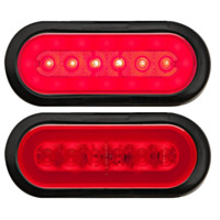 Optronics® GloLight® 22-LED 6" Oval Red Stop/Turn/Tail Light Kit
