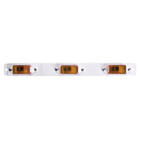 Optronics® Yellow Surface Mount Identification Light Bar with White Steel Base