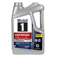 Mobil 1 High Mileage 5W-20, 3X, 5 QT