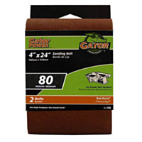 Gator® 4"x24" Bi-Directional Aluminum Oxide Belt, Medium 80 Grit (2 Pack)
