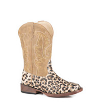 Roper® Kids Girls Leopard Glitter Boot