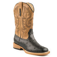Roper Kid's Western Square Toe Faux Leather Boot