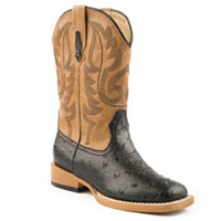 Roper Youth Western Square Toe Faux Leather Boot