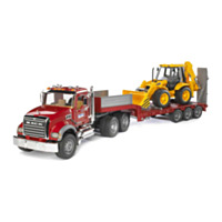 Bruder® Toys MACK Truck With Trailer & Backhoe