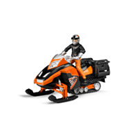 Snowmobile with Driver & Accessories