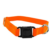 Scott Pet 3/8" Adjustable Collar - Hot Orange, XS/S