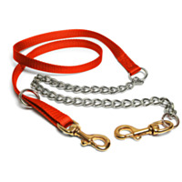 Scott Pet 3/4" Chain Tree Tie with Brass Snap - Orange, 57"