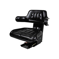 Braber Equipment Universal Tractor Seat with Adjustable Suspension -Black