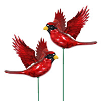 Exhart® WindyWings™ Cardinals Stake, 4" x 16"