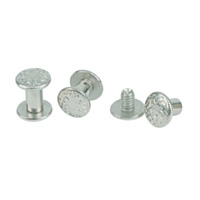 Weaver Leather® Chicago Screw Handy Pack, Floral Nickel Brass (6 Pack)