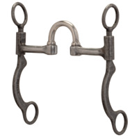 Pro Series Short 6-1/2" Cheek Horse Bit, Buffed Black