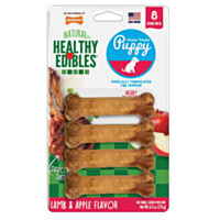 Nylabone® Healthy Edibles Puppy Natural Long Lasting Dog Chew Treats, Lamb & Apple, Petite (8 pack)