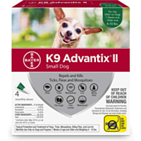 K9 Advantix® II Small Dog, Under 10 lbs. (4 Pack)