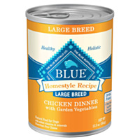 BLUE Homestyle Recipe® Chicken Dinner with Garden Vegetables For Large Breed Adult Dogs, 12.5 oz.