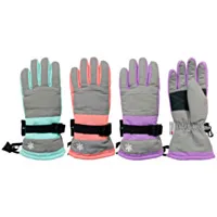 Grand Sierra Girl's 4-6x Snowflake Ski Gloves