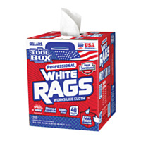 TOOLBOX® White Shop Rags, 200 Count Box