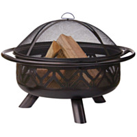 Endless Summer Oil Rubbed Bronze Fire Pit with Geometric Design