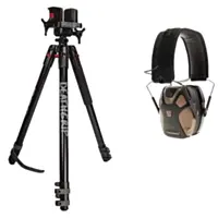 DeathGrip Shooting Tripod with E-Max Pro Earmuffs