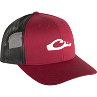 Drake 6 Panel Slick Logo Cap - Cardinal/Black