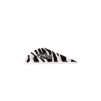 Bohning 2" Blazer Vane - White Tiger, 36 pack