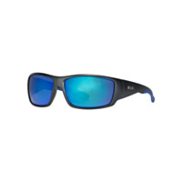 Huk Spearpoint Sunglass Matte Black/Smoke/Blue Mirror 125