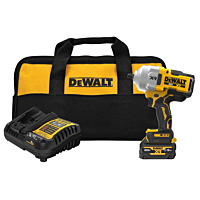 DEWALT 20V MAX XR 1/2 Inch Cordless Impact Wrench Kit with Hog Ring Anvil