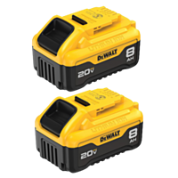DEWALT 20V MAX 20V 8Ah Lithium Ion Power Tool Battery Pack with Fuel Indicator (2 Pack)