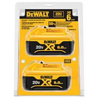 DeWalt 20V MAX XR 6Ah Battery, 2 Pack
