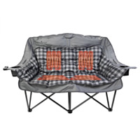 Black Sierra Comfort Cloud Heated Sofa, 500 lb