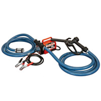 FILL-RITE® Portable DC Transfer Pump, 12V, 1/5 HP Rotary Vane, 3/4" NPT, Plastic Nozzle