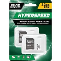 Delkin Devices 32GB Hyperspeed Micro SDHC Memory Card, 2 pack