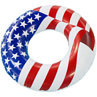 Swimline American Flag Pool Tube Ring, 36"