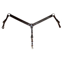 Circle Y Classic Smooth Breast Collar - Walnut, 1 1/2"