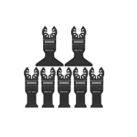 DEWALT 1-1/4"-5 piece, 2 1/2"- 2 piece Carbide Oscillating Tool Blade For General Purpose Cutting, 7 pack