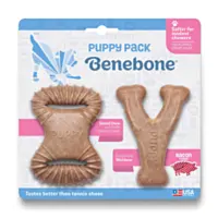 Benebone Dental Chew/Wishbone for Puppy - Bacon, Tiny, 2 Pack