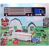 New-Ray Toys 1:43 Cattle Ranch Set with Truck & Barn