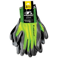 Wells Lamont® Nitrile Palm Dip Glove (3 Pack) - Grey, LG