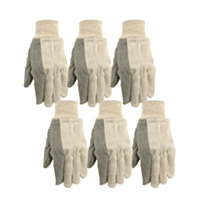Wells Lamont® Economy Dotted Canvas Glove (6 Pack) - Natural, one size