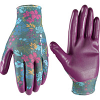 Wells Lamont® Women's Botanical Print Nitrile Coated Work/Gardening Gloves (497)