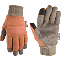 Wells Lamont® Women's Slip-On Warm Fleece-Lined Synthetic Leather Palm Winter Gloves