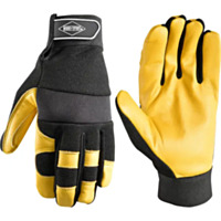 Wells Lamont® Men's Leather Hybrid Cowhide Work Gloves