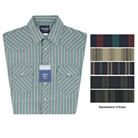 Wrangler Sport Western Long Sleeve Snap Stripe Shirt, Assorted Colors