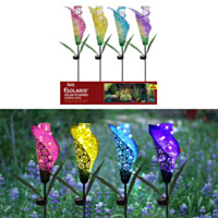 ALPINE® Calla Lily Garden Stake with Colored LED Lights, Assorted Colors
