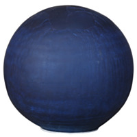 ALPINE® Textured Glass Gazing Globe with LED Lights - Blue
