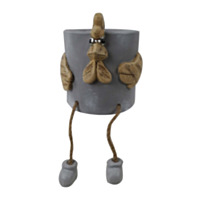 ALPINE® Chicken Planter with Rope Legs and Drainage Hole