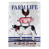 ALPINE® "Farm Life Animal Stack" Design Garden Flag
