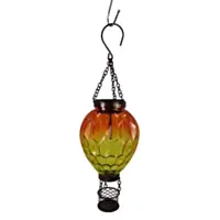 ALPINE® Solar Hanging Glass Fire Balloon with Fire Flame LED